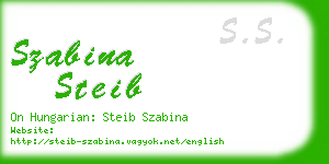 szabina steib business card